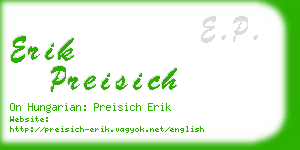 erik preisich business card